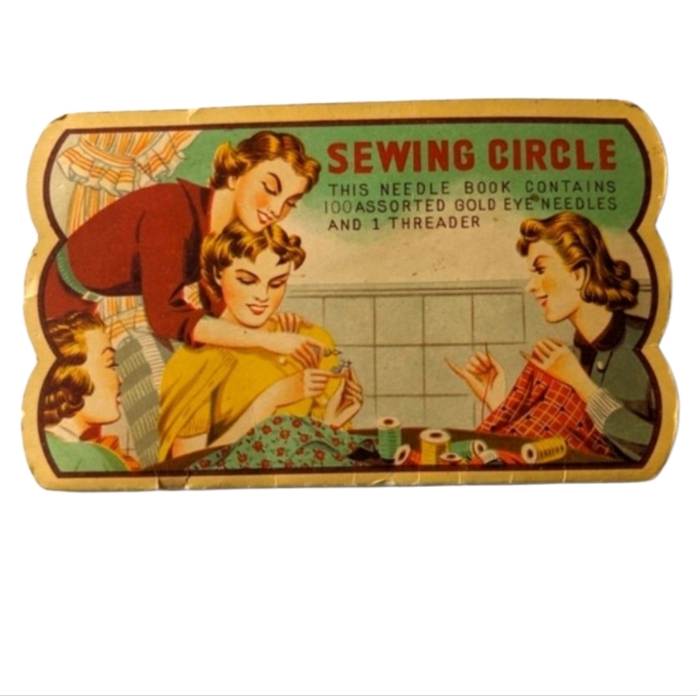 SEWING NEEDLE Vintage Kits Retro Homemaker Notions Colorful - Picture 2 of 6